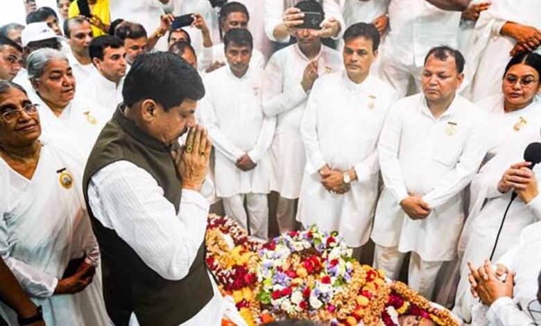 मुख्यमंत्री-डॉ-यादव-ने-राजयोगिनी-बीके.-अवधेश-दीदी-के-किए-अंतिम-दर्शन